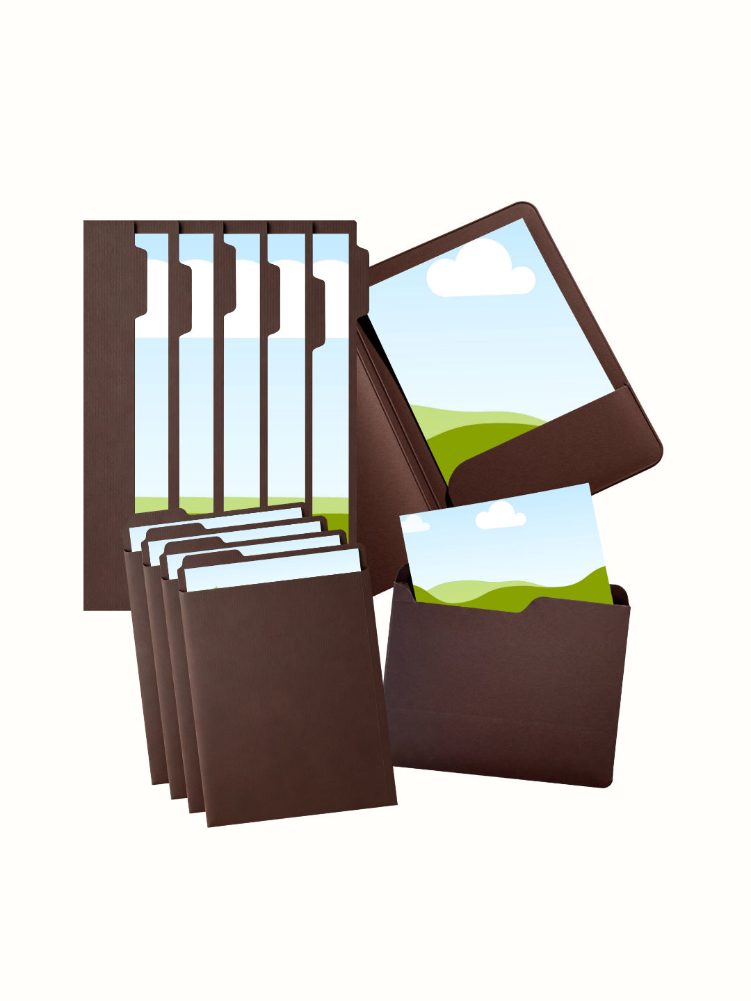 Folder Mockup Bundle | 4 Canva Templates