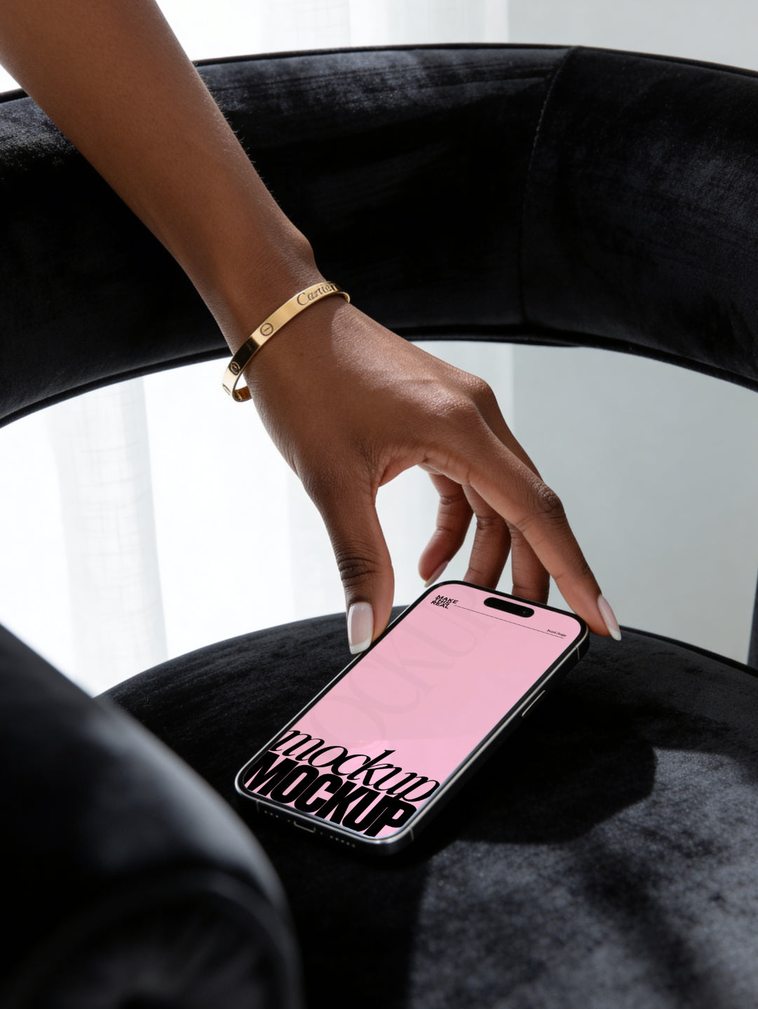 Noir iPhone Hands Affinity Mockup [noir collection]
