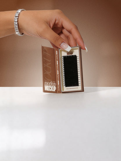 Elegant Lash Packaging Box Affinity Mockup [luxe lash collection]
