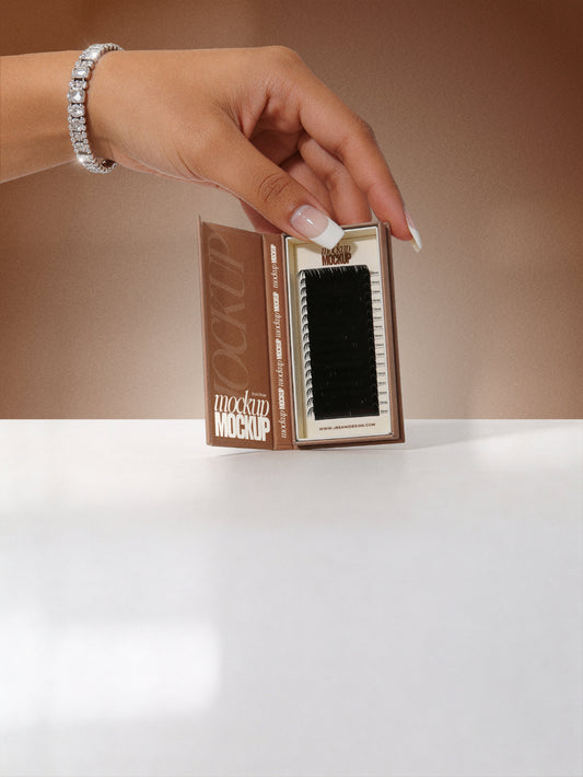 Elegant Lash Packaging Box Affinity Mockup [luxe lash collection]