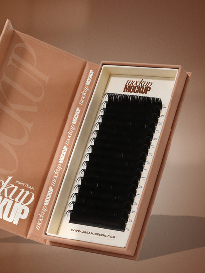 Lash Box Packaging Close-Up Affinity Mockup [luxe lash collection]